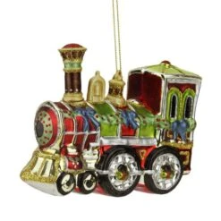 Northlight 5.5" Red & Green Contemporary Train Christmas Ornament 13 Northlight 5.5" Red & Green Contemporary Train Christmas Ornament -Holiday Glow D253898S 11