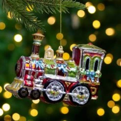 Northlight 5.5" Red & Green Contemporary Train Christmas Ornament 14 Northlight 5.5" Red & Green Contemporary Train Christmas Ornament -Holiday Glow D253898S 12