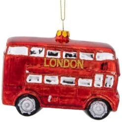 Northlight 4.5" Red Double Decker London Tour Bus Christmas Ornament -Holiday Glow D253902S 11