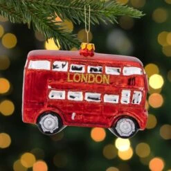 Northlight 4.5" Red Double Decker London Tour Bus Christmas Ornament -Holiday Glow D253902S 12