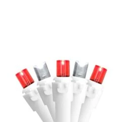 Northlight 100ct. LED Wide Angle Icicle Christmas Lights With White Wire Red/Pure White 13 Northlight 100ct. LED Wide Angle Icicle Christmas Lights With White Wire Red/Pure White -Holiday Glow D254012S 1