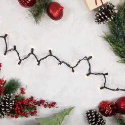 Northlight 100ct. Mini Christmas String Lights With Black Wire Clear 13 Northlight 100ct. Mini Christmas String Lights With Black Wire Clear -Holiday Glow D254021S 2