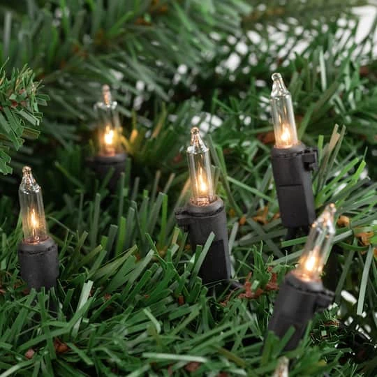 Northlight 100ct. Mini Christmas String Lights With Black Wire Clear 6 Northlight 100ct. Mini Christmas String Lights With Black Wire Clear - Image 4