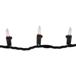 Northlight 100ct. Mini Christmas String Lights With Black Wire Clear 15 Northlight 100ct. Mini Christmas String Lights With Black Wire Clear -Holiday Glow D254021S 4