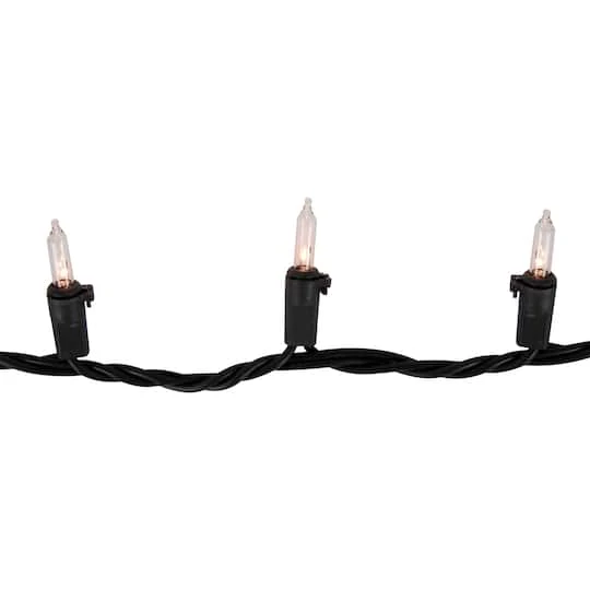 Northlight 100ct. Mini Christmas String Lights With Black Wire Clear 7 Northlight 100ct. Mini Christmas String Lights With Black Wire Clear - Image 5
