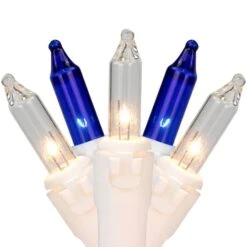 Northlight 100ct. Mini Christmas String Lights With White Wire Blue/Clear 16 Northlight 100ct. Mini Christmas String Lights With White Wire Blue/Clear -Holiday Glow D254022S 11