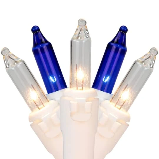 Northlight 100ct. Mini Christmas String Lights With White Wire Blue/Clear 7 Northlight 100ct. Mini Christmas String Lights With White Wire Blue/Clear - Image 5