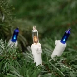 Northlight 100ct. Mini Christmas String Lights With White Wire Blue/Clear 17 Northlight 100ct. Mini Christmas String Lights With White Wire Blue/Clear -Holiday Glow D254022S 12