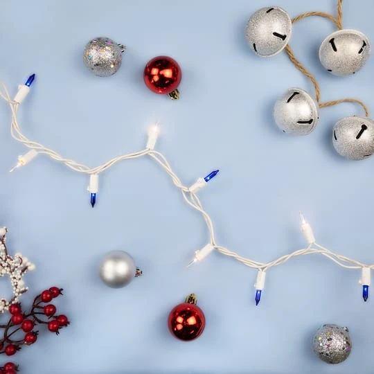 Northlight 100ct. Mini Christmas String Lights With White Wire Blue/Clear 9 Northlight 100ct. Mini Christmas String Lights With White Wire Blue/Clear - Image 7