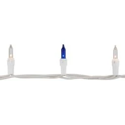 Northlight 100ct. Mini Christmas String Lights With White Wire Blue/Clear 21 Northlight 100ct. Mini Christmas String Lights With White Wire Blue/Clear -Holiday Glow D254022S 16