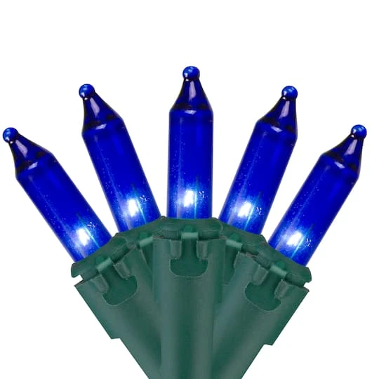 Northlight 100ct. Mini Christmas String Lights With Green Wire Royal Blue 7 Northlight 100ct. Mini Christmas String Lights With Green Wire Royal Blue - Image 5