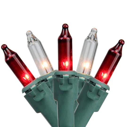 Northlight 50ct. Mini Christmas String Lights With Green Wire Red/Clear 3 Northlight 50ct. Mini Christmas String Lights With Green Wire Red/Clear