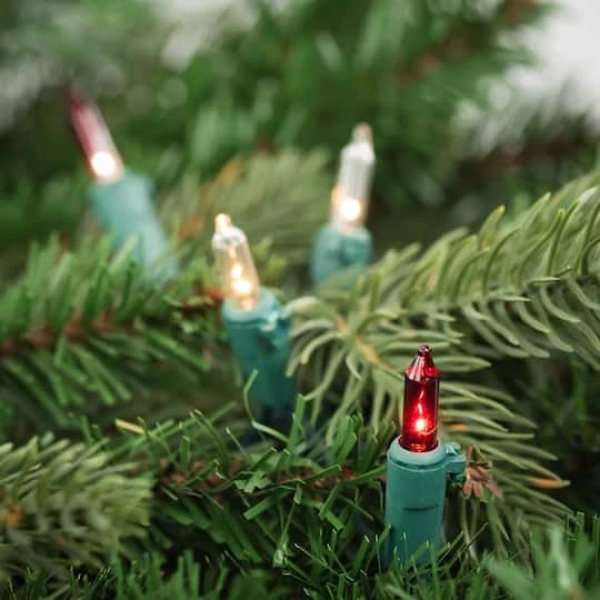 Northlight 50ct. Mini Christmas String Lights With Green Wire Red/Clear 8 Northlight 50ct. Mini Christmas String Lights With Green Wire Red/Clear - Image 6