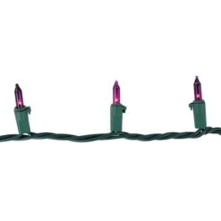 Northlight 50ct. Mini Christmas String Lights With Green Wire Purple -Holiday Glow D254037S 4