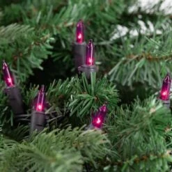 Northlight 100ct. Mini Christmas String Lights With Black Wire Purple -Holiday Glow D254039S 12
