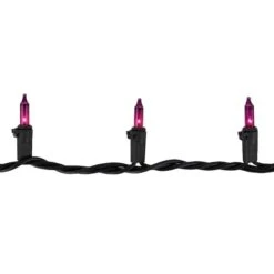 Northlight 100ct. Mini Christmas String Lights With Black Wire Purple -Holiday Glow D254039S 6