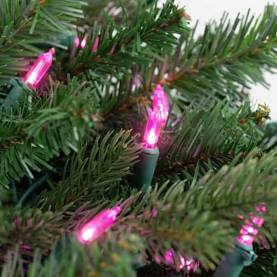 Northlight 100ct. LED Mini Christmas Lights With Green Wire Pink 13 Northlight 100ct. LED Mini Christmas Lights With Green Wire Pink - Image 11