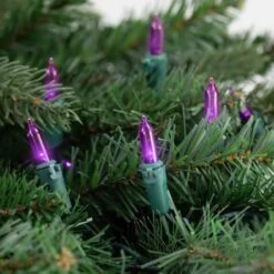 Northlight 50ct. LED Mini Christmas String Lights With Green Wire Purple 16 Northlight 50ct. LED Mini Christmas String Lights With Green Wire Purple -Holiday Glow D254052S 13