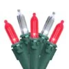 Northlight 100ct. LED Mini Christmas Lights With Green Wire Red/White 2 Northlight 100ct. LED Mini Christmas Lights With Green Wire Red/White -Holiday Glow D254057S 1