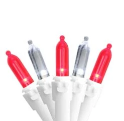 Holiday Glow 38 Northlight 100ct. White & Red Mini String Lights