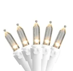 Northlight 100ct. LED Mini Christmas Lights With White Wire Warm White -Holiday Glow D254062S 1 1