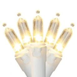 Northlight 100ct. LED Mini Christmas Lights With White Wire Warm White -Holiday Glow D254062S 11