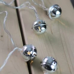 Northlight 8ct. White LED Jingle Bell Novelty String Lights 12 Northlight 8ct. White LED Jingle Bell Novelty String Lights -Holiday Glow D254066S 3