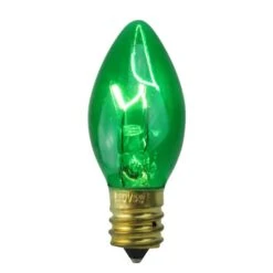 Northlight Incandescent C7 Replacement Bulbs, 25ct. Green -Holiday Glow D254070S 1 1