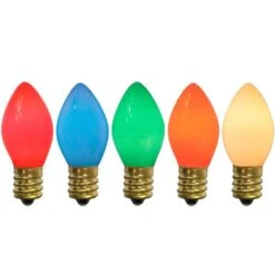 Northlight Multicolor Opaque C7 Incandescent Replacement Bulbs, 25ct. 12 Northlight Multicolor Opaque C7 Incandescent Replacement Bulbs, 25ct. -Holiday Glow D254072S 13