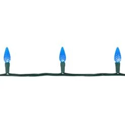 Northlight 70ct. LED Faceted C6 Christmas String Lights Blue 19 Northlight 70ct. LED Faceted C6 Christmas String Lights Blue -Holiday Glow D254077S 15