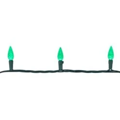 Northlight 70ct. LED Faceted C6 Christmas String Lights Green 22 Northlight 70ct. LED Faceted C6 Christmas String Lights Green -Holiday Glow D254079S 5