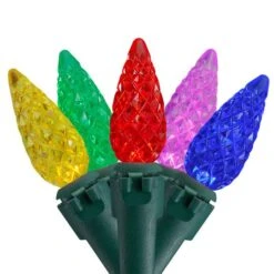 Northlight 70ct. Multicolor Faceted C6 LED String Lights 22 Northlight 70ct. Multicolor Faceted C6 LED String Lights -Holiday Glow D254080S 11