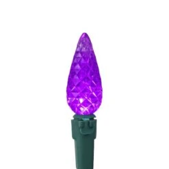 Northlight 70ct. LED Faceted C6 Christmas String Lights Purple 19 Northlight 70ct. LED Faceted C6 Christmas String Lights Purple -Holiday Glow D254082S 4