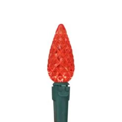 Northlight 70ct. LED Faceted C6 Christmas String Lights Red -Holiday Glow D254083S 5