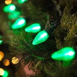 Northlight 25ct. LED C7 Christmas String Lights Green 17 Northlight 25ct. LED C7 Christmas String Lights Green -Holiday Glow D254085S 12