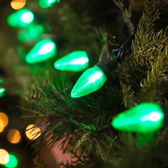 Northlight 25ct. LED C7 Christmas String Lights Green 8 Northlight 25ct. LED C7 Christmas String Lights Green - Image 6