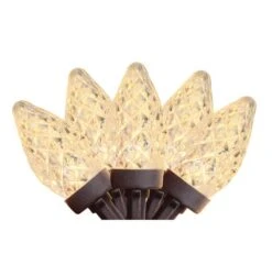 Northlight 100ct. Warm White Faceted LED C7 String Lights -Holiday Glow D254088S 11