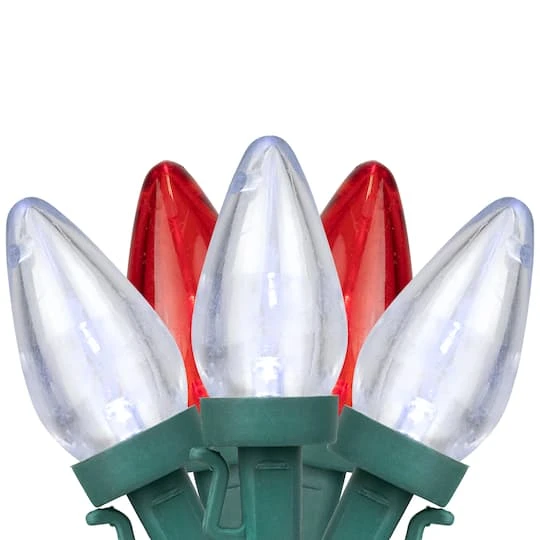 Northlight 25ct. LED C7 Christmas String Lights Red/White 11 Northlight 25ct. LED C7 Christmas String Lights Red/White - Image 9