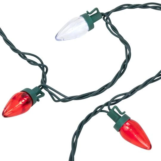 Northlight 25ct. LED C7 Christmas String Lights Red/White 16 Northlight 25ct. LED C7 Christmas String Lights Red/White - Image 14