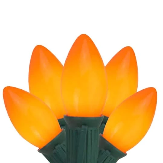 Northlight 25ct. Opaque C9 Christmas String Lights Orange 6 Northlight 25ct. Opaque C9 Christmas String Lights Orange - Image 4