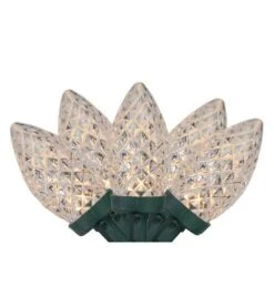 Northlight 100ct. Faceted LED C9 Christmas String Lights Warm White -Holiday Glow D254101S 1 1