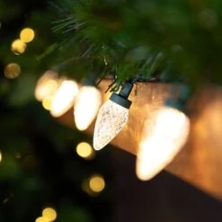 Northlight 100ct. Faceted LED C9 Christmas String Lights Warm White -Holiday Glow D254101S 12