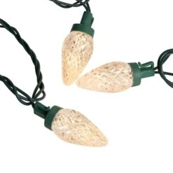 Northlight 100ct. Faceted LED C9 Christmas String Lights Warm White -Holiday Glow D254101S 15