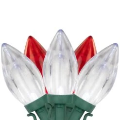 Northlight 25ct. C9 Christmas String Lights With Green Wire Red/Pure White 18 Northlight 25ct. C9 Christmas String Lights With Green Wire Red/Pure White -Holiday Glow D254102S 1 1