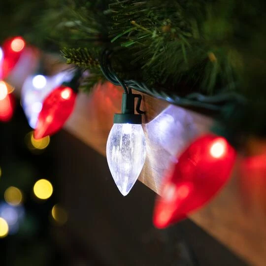 Northlight 25ct. C9 Christmas String Lights With Green Wire Red/Pure White 12 Northlight 25ct. C9 Christmas String Lights With Green Wire Red/Pure White - Image 10