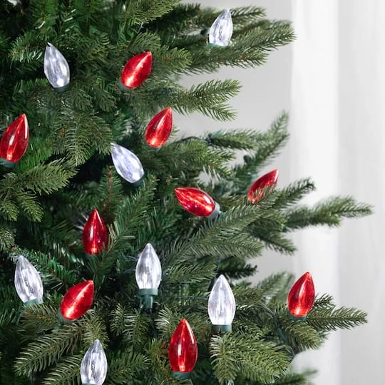 Northlight 25ct. C9 Christmas String Lights With Green Wire Red/Pure White 7 Northlight 25ct. C9 Christmas String Lights With Green Wire Red/Pure White - Image 5