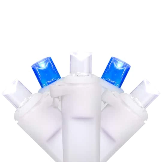 Northlight 50ct. LED Wide Angle Christmas String Lights With White Wire Blue/White 3 Northlight 50ct. LED Wide Angle Christmas String Lights With White Wire Blue/White