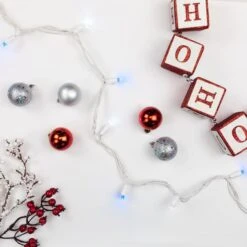 Northlight 50ct. LED Wide Angle Christmas String Lights With White Wire Blue/White 20 Northlight 50ct. LED Wide Angle Christmas String Lights With White Wire Blue/White -Holiday Glow D254109S 3