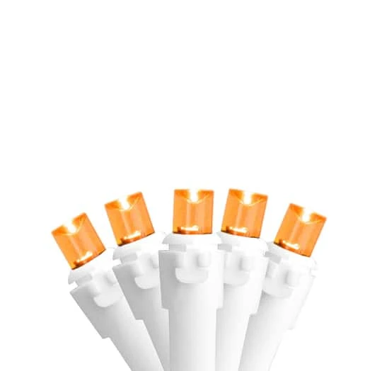 Northlight 50ct. LED Wide Angle Christmas String Lights With White Wire Orange 3 Northlight 50ct. LED Wide Angle Christmas String Lights With White Wire Orange