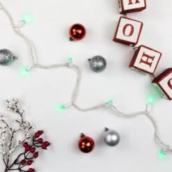 Northlight 50ct. LED Wide Angle Christmas String Lights With White Wire Green 17 Northlight 50ct. LED Wide Angle Christmas String Lights With White Wire Green -Holiday Glow D254113S 13